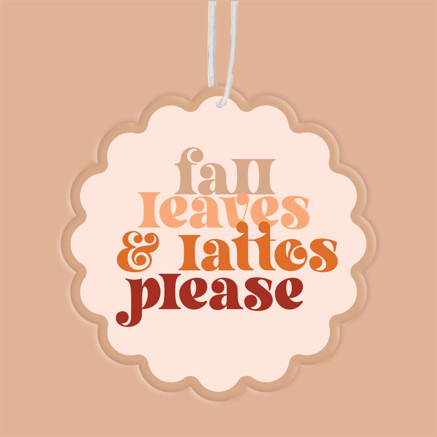 Fall Leaves & Lattes Please Car Air Freshener