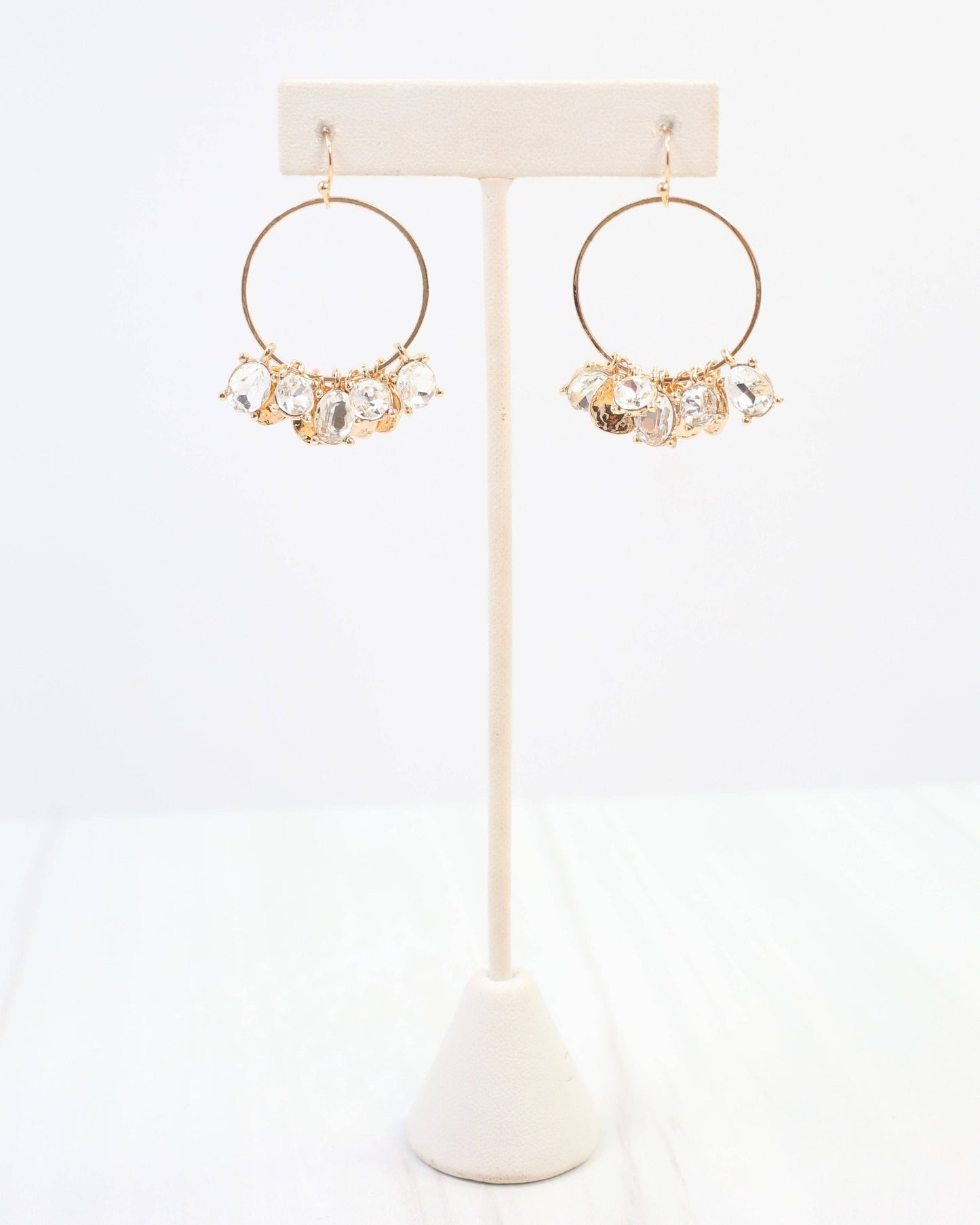 Charm Hoop Earrings - Clear
