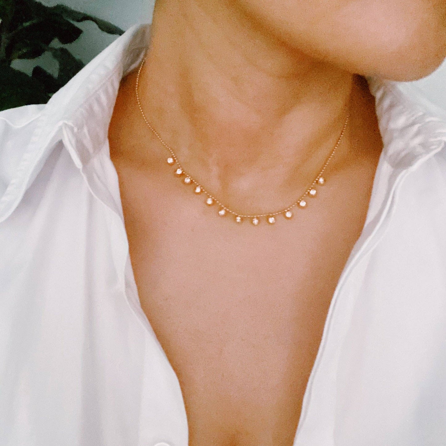 Round Multi Diamond Necklace