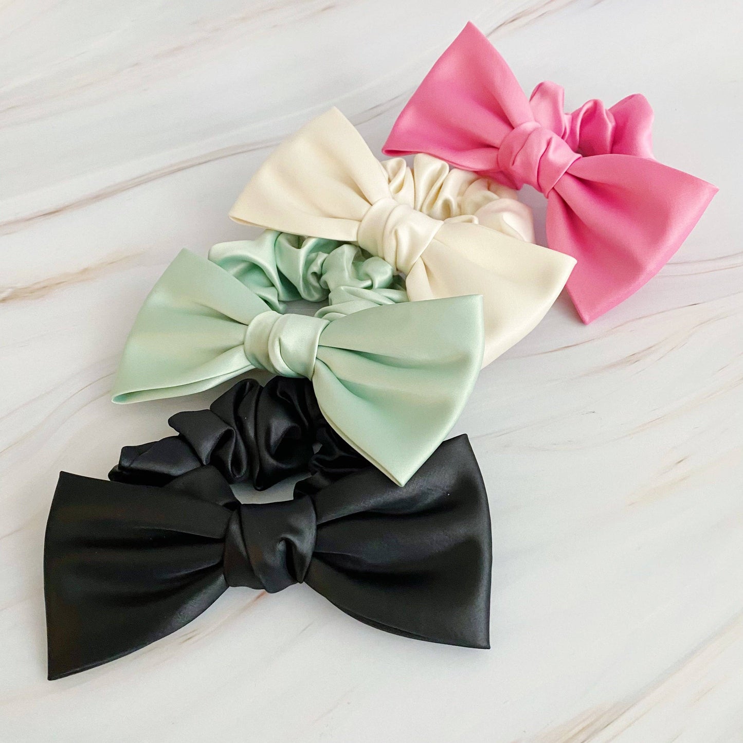 Satin Bow Hair Scrunch