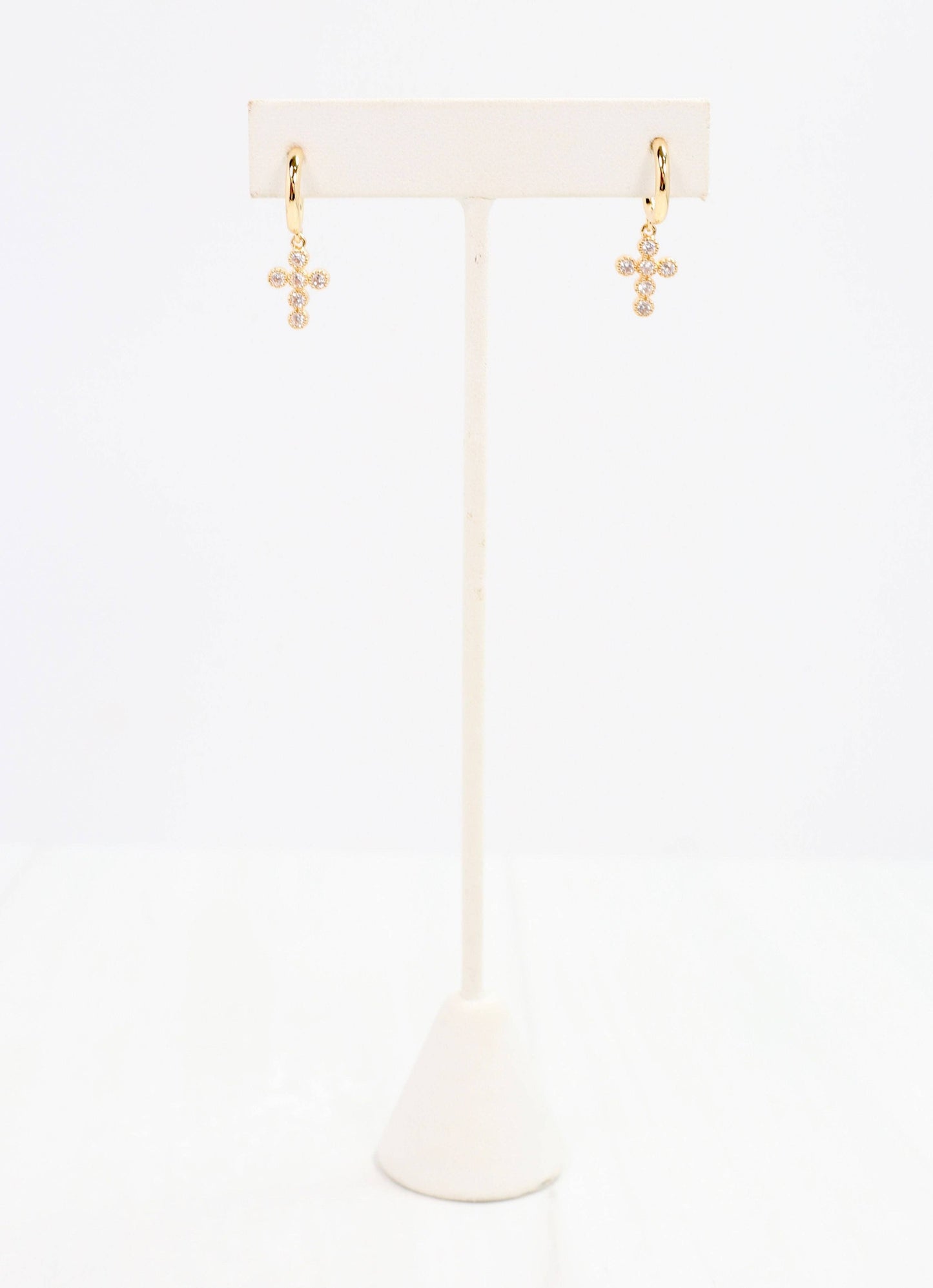 Cross Hoop Earrings