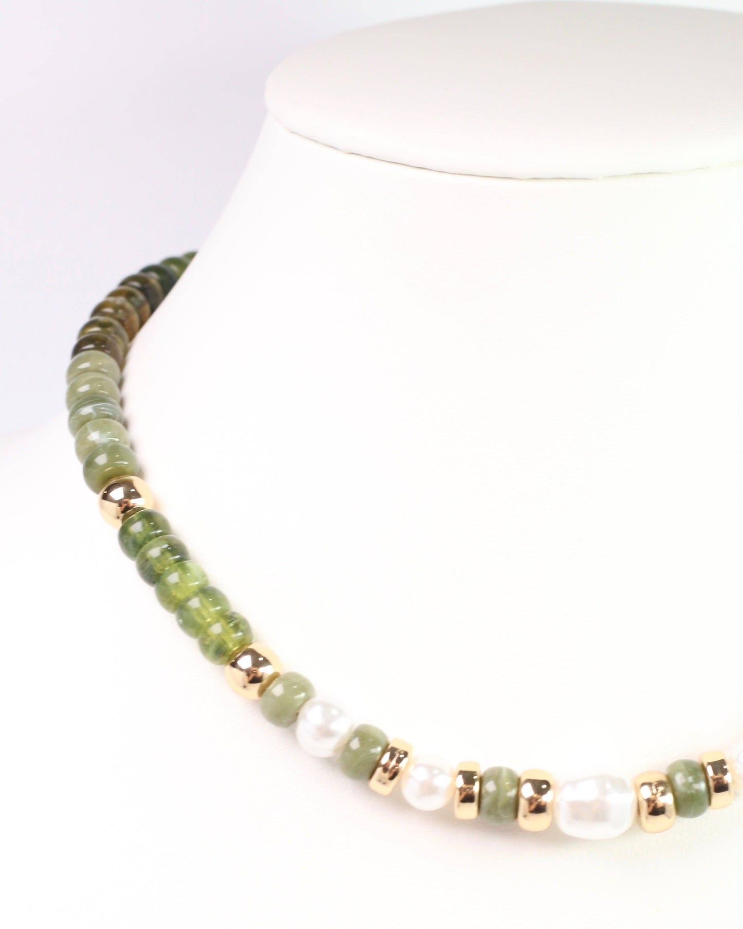 Olive Gemstone Necklace