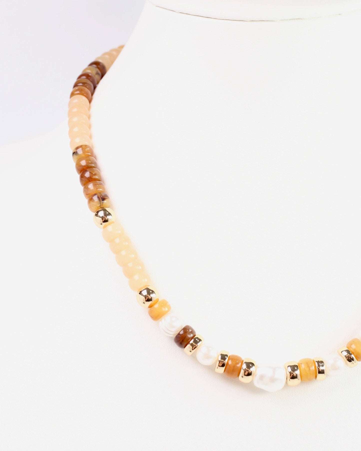 Neutral Gemstone Necklace