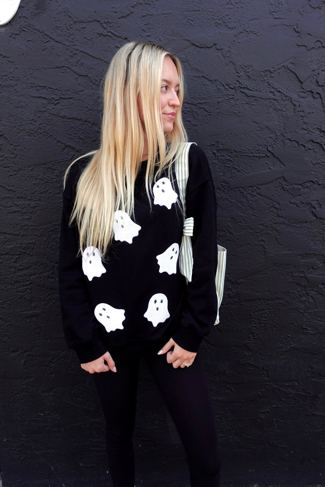 Sequin Ghost Sweatshirt