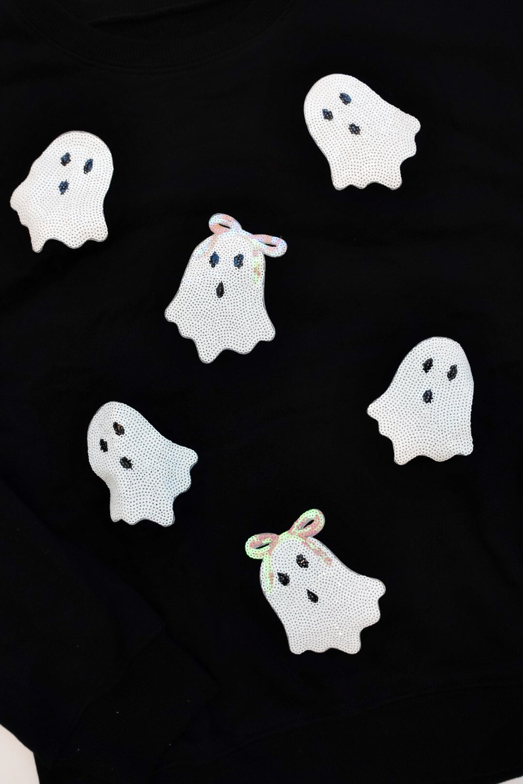 Sequin Bow Ghost Sweatshirt