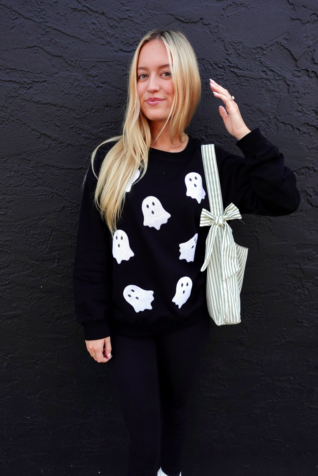 Sequin Ghost Sweatshirt