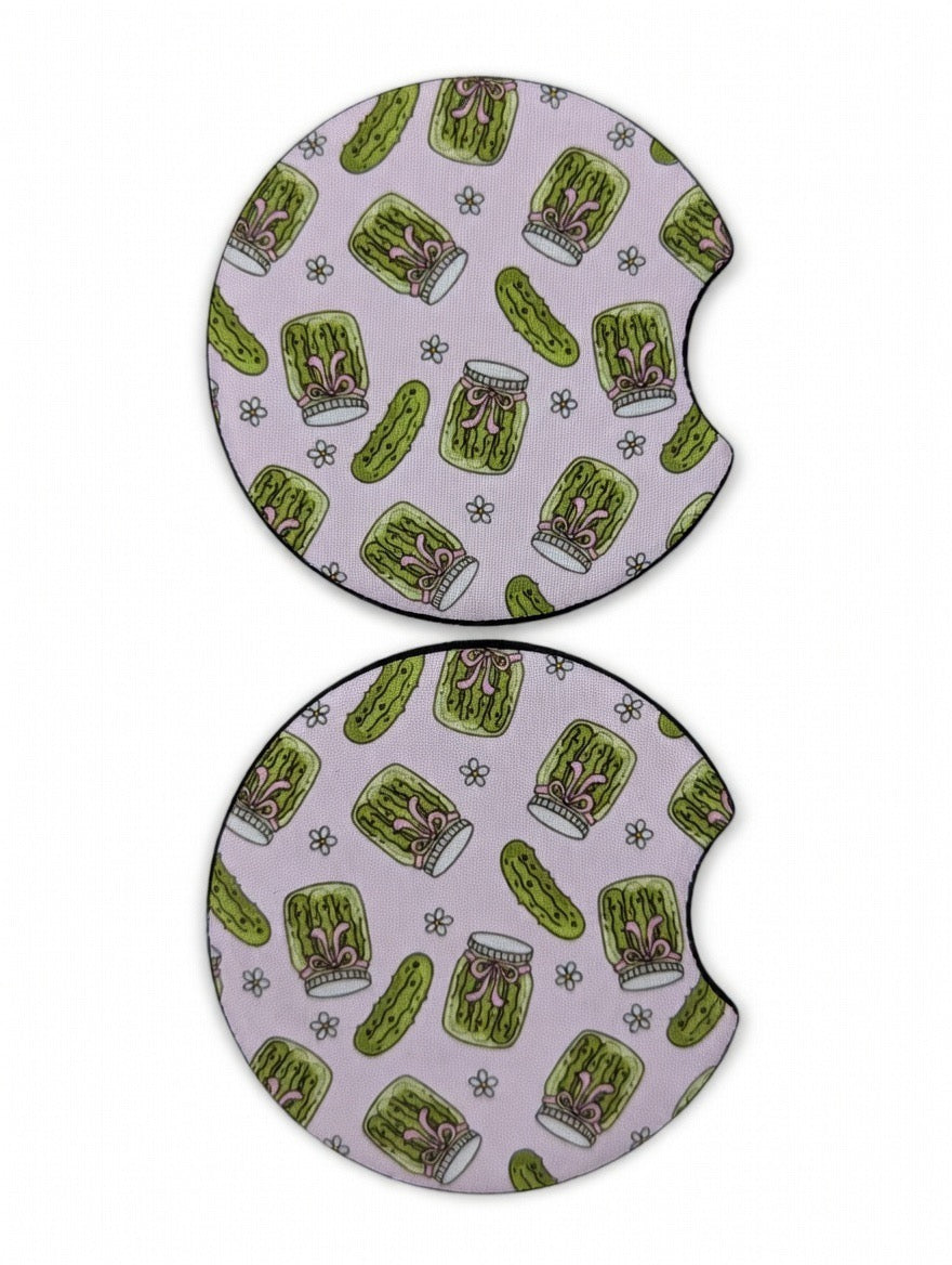 Pickle Lover Car Coasters