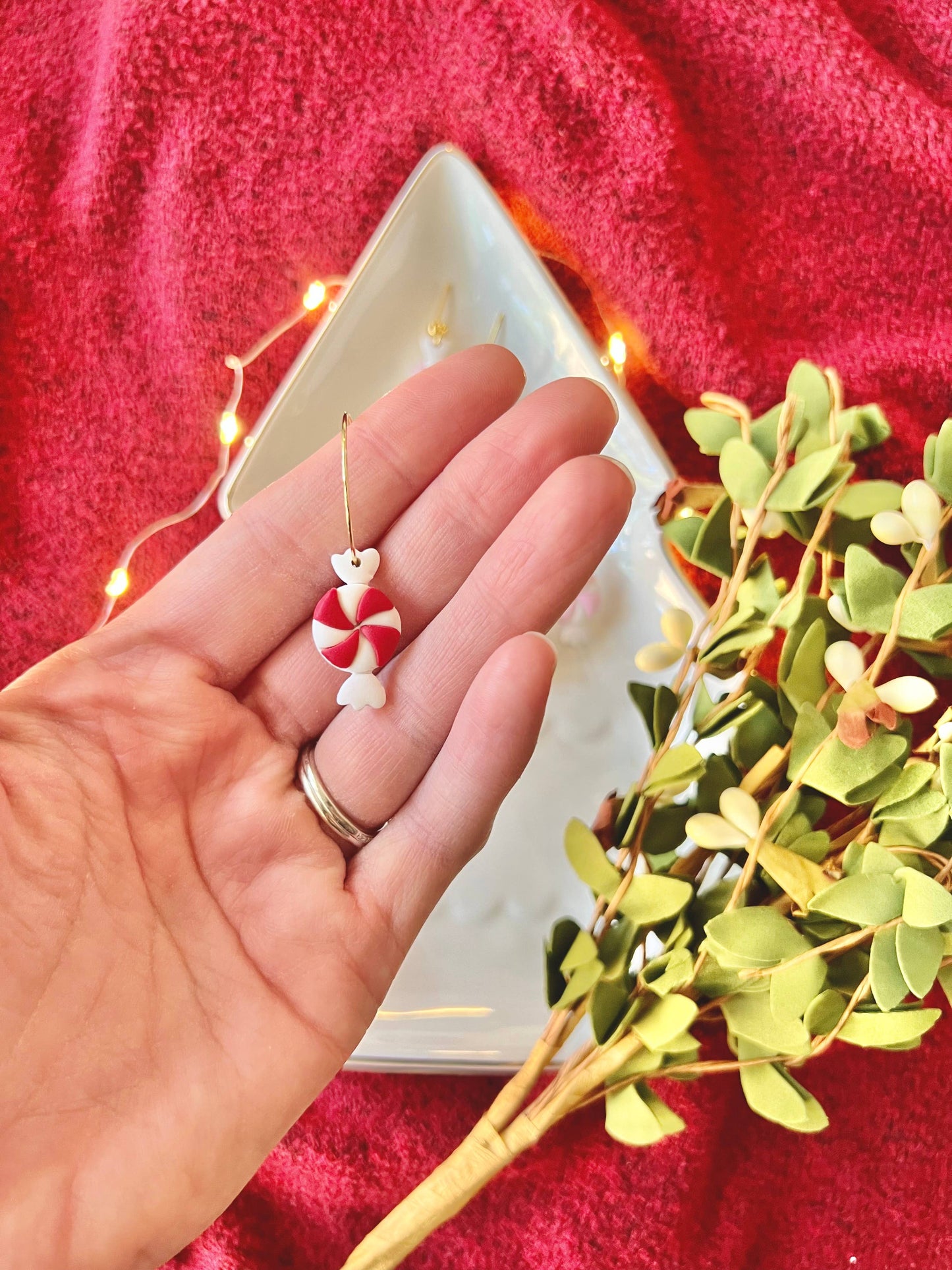 Pink Peppermint Earrings