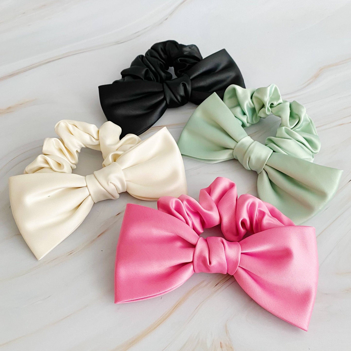 Satin Bow Hair Scrunch