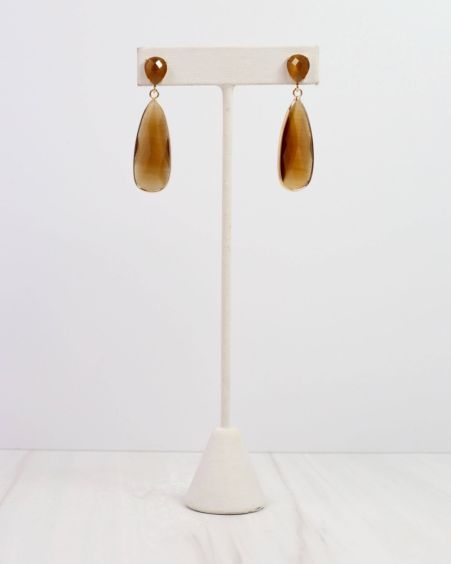 Brown Drop Earrings