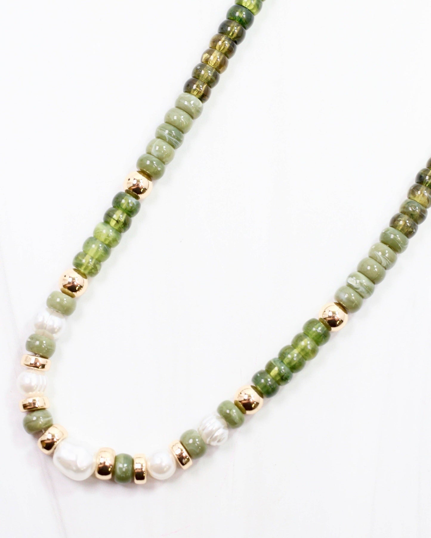 Olive Gemstone Necklace