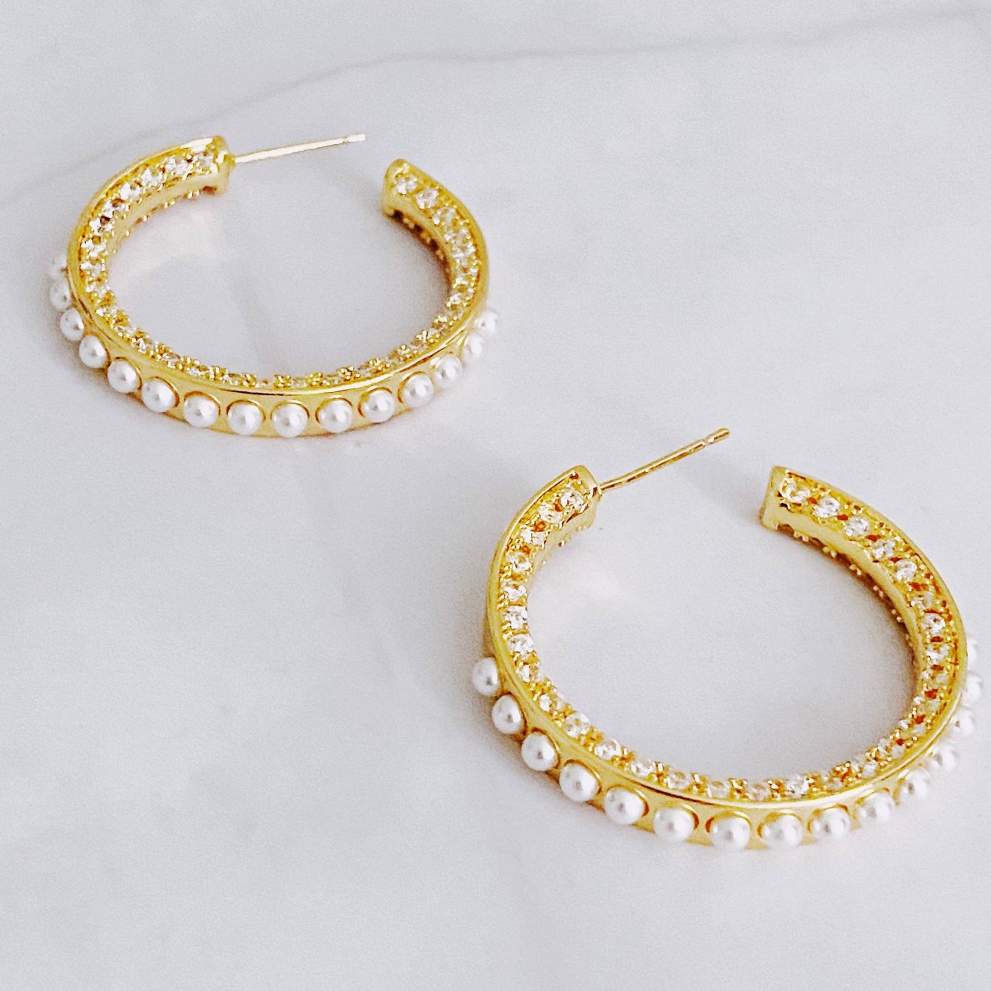 Diamonds & Pearls Earrings