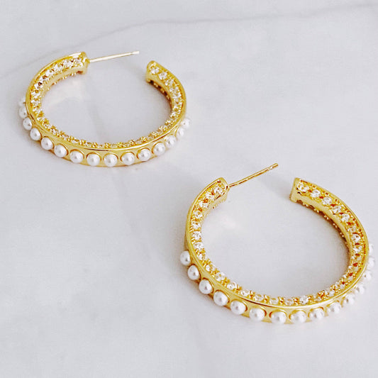 Diamonds & Pearls Earrings