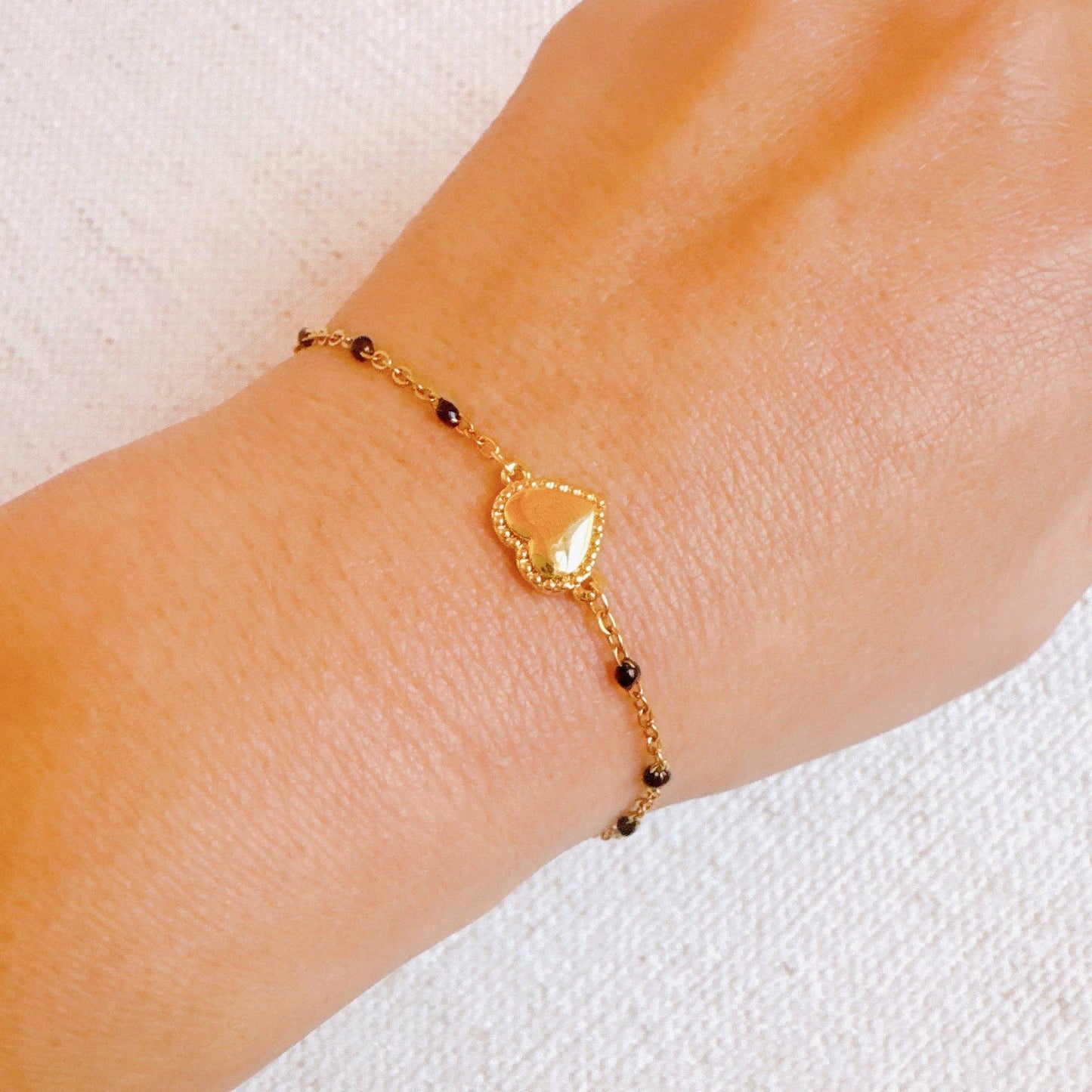 Black Heart Bracelet