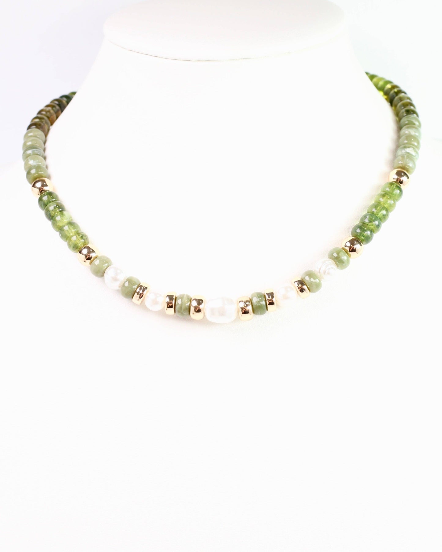 Olive Gemstone Necklace