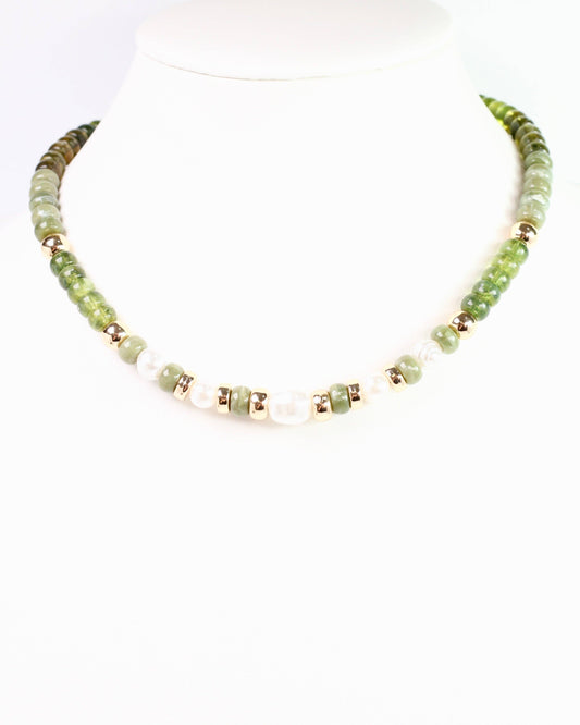 Olive Gemstone Necklace