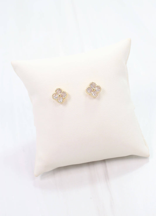 Diamond Clover Earrings