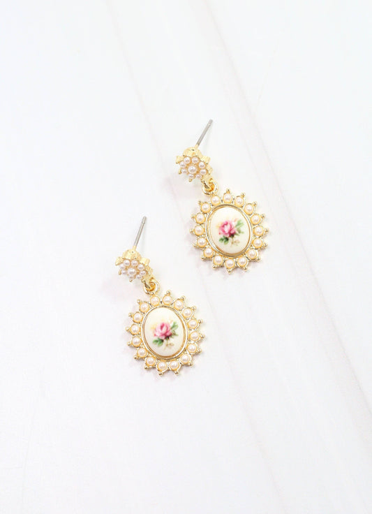 Antique Floral Earrings