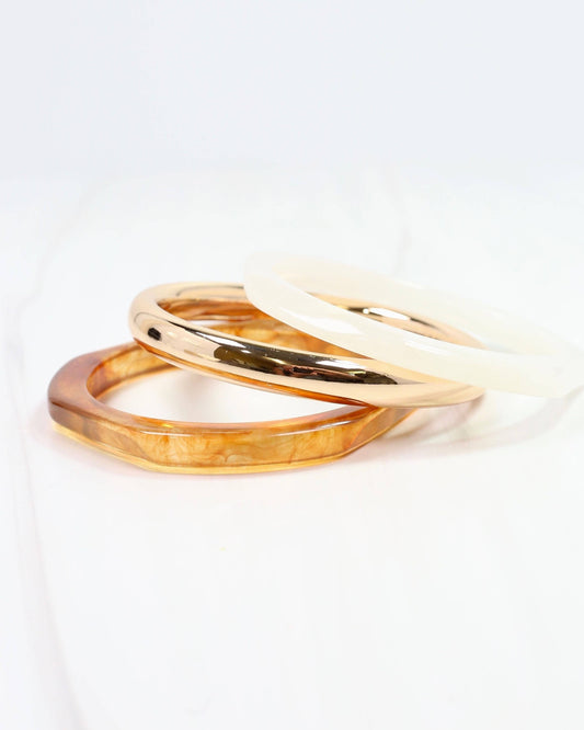 Neutral Triple Bangle Stack