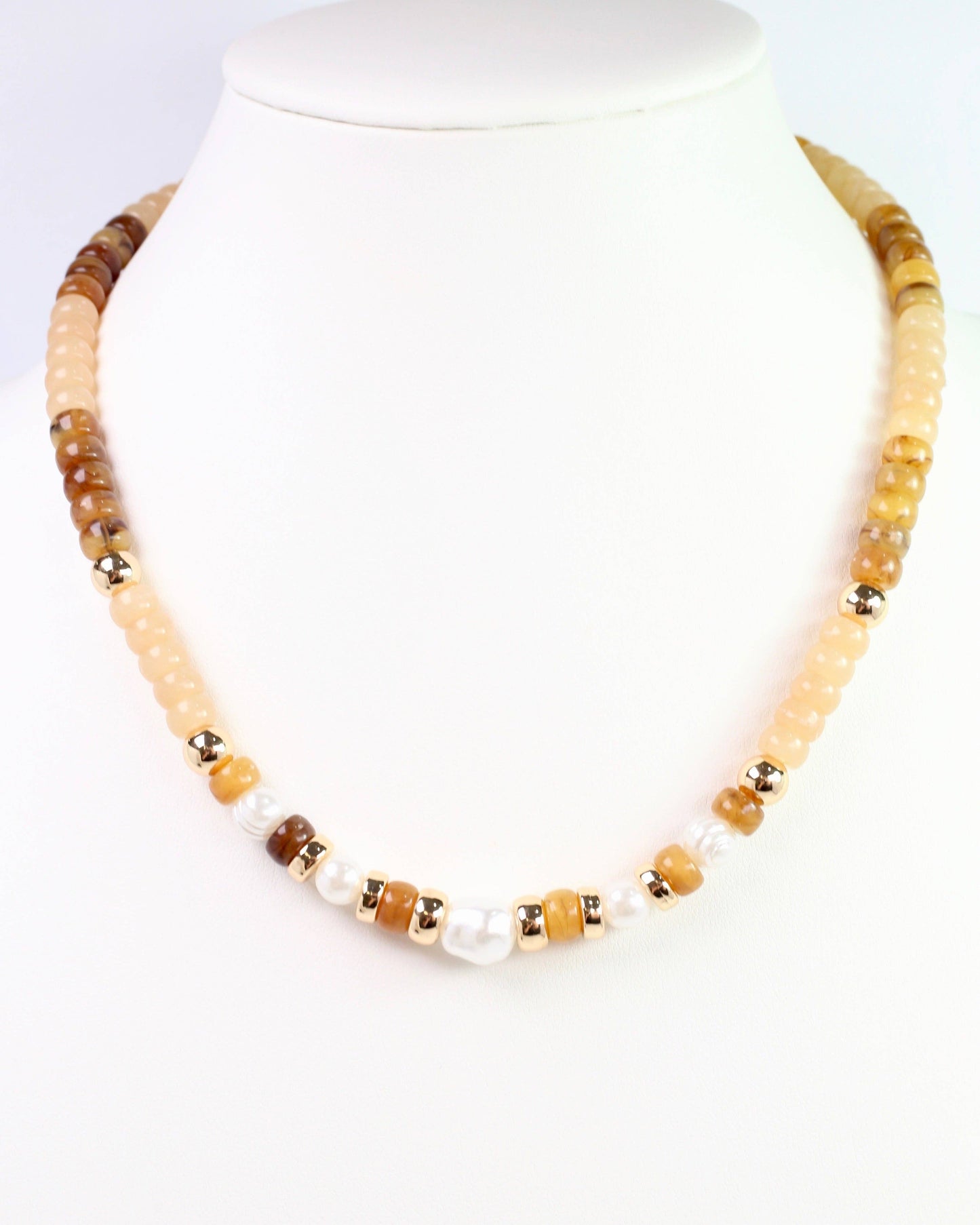 Neutral Gemstone Necklace