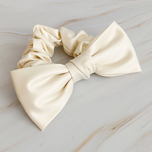 Satin Bow Hair Scrunch