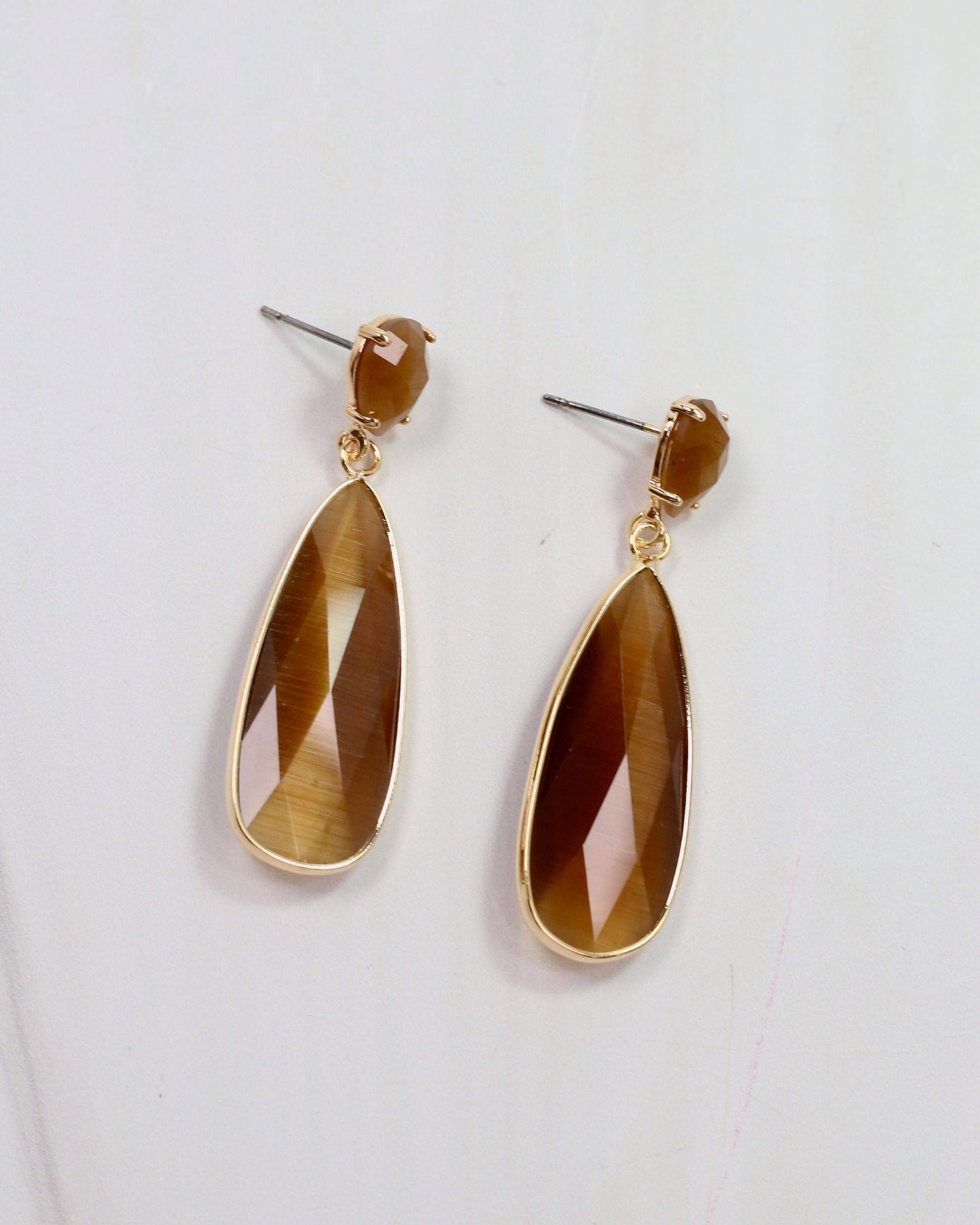 Brown Drop Earrings
