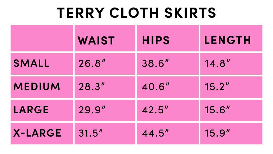 Beach Seashells Terry Cloth Mini Skirt