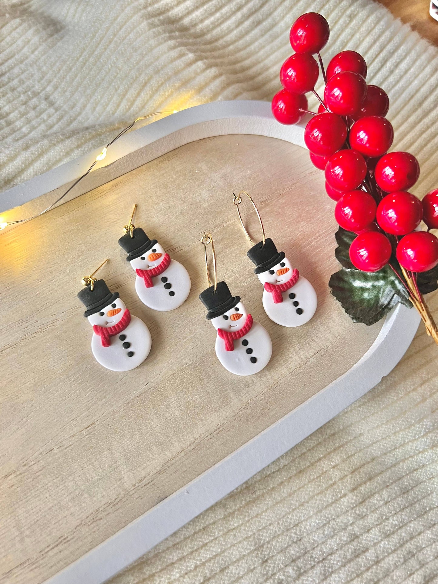 Snowman Earrings