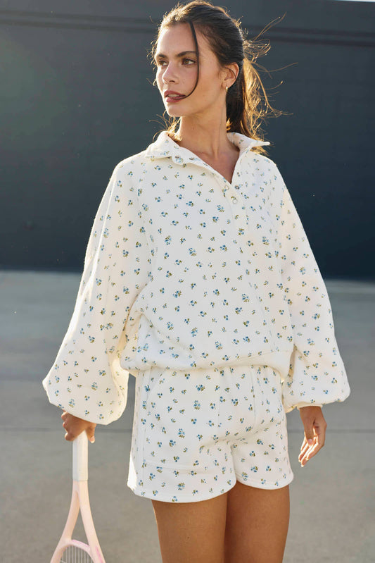 Frosted Floral Sweatshirt