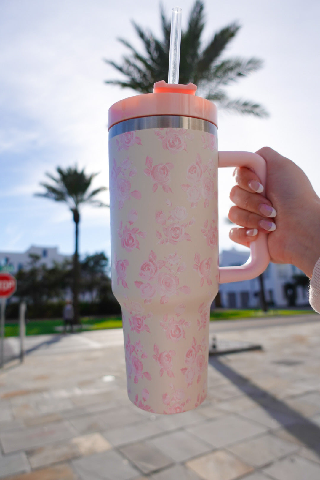 40oz Floral Tumbler