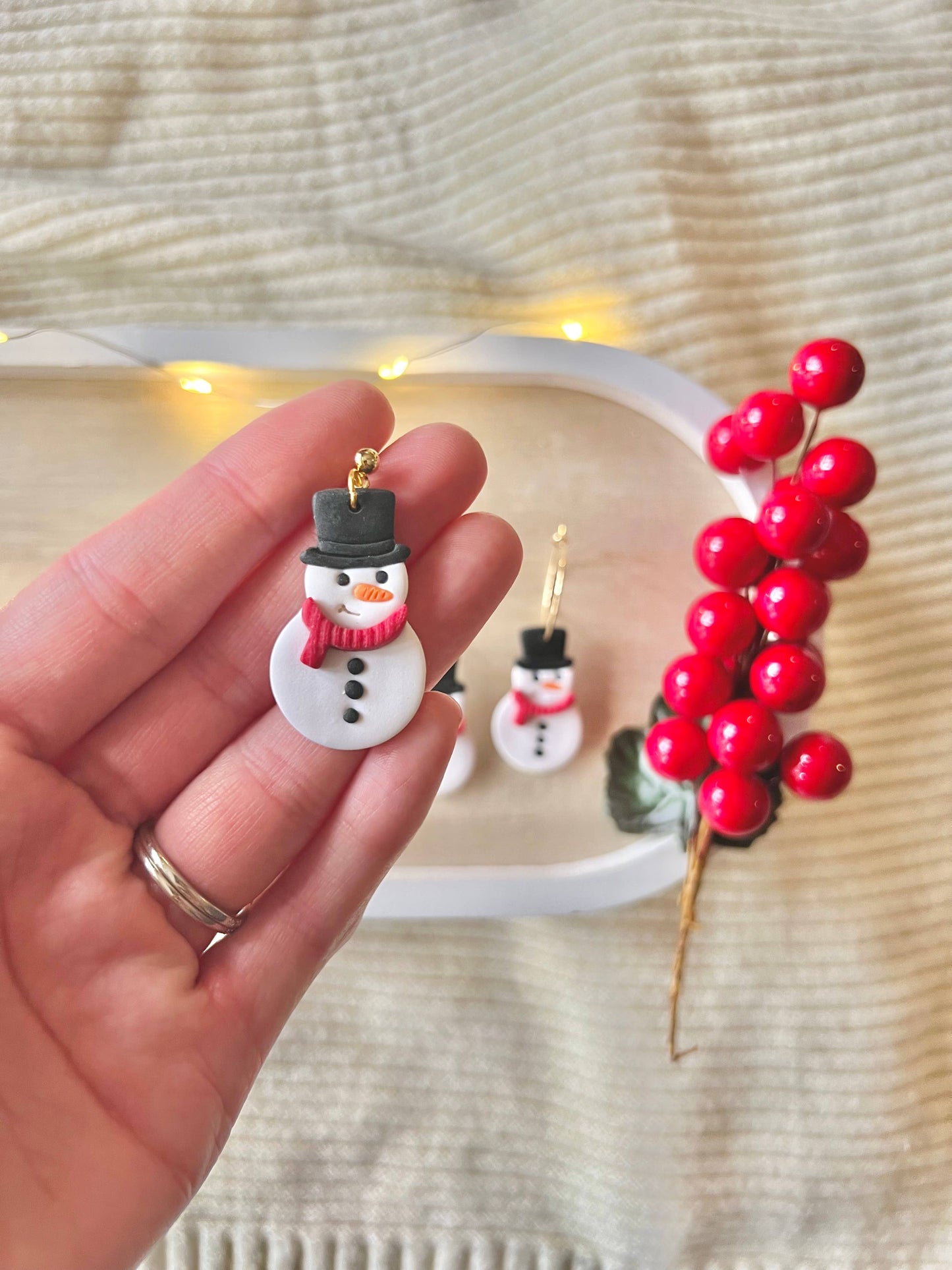 Snowman Earrings