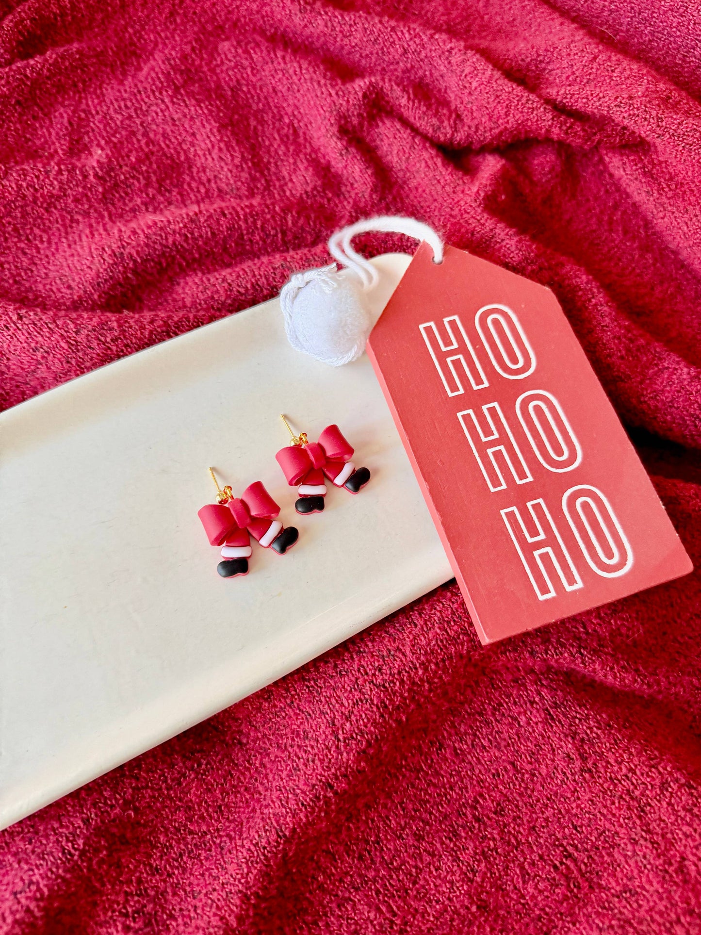 Santa Bow Earrings