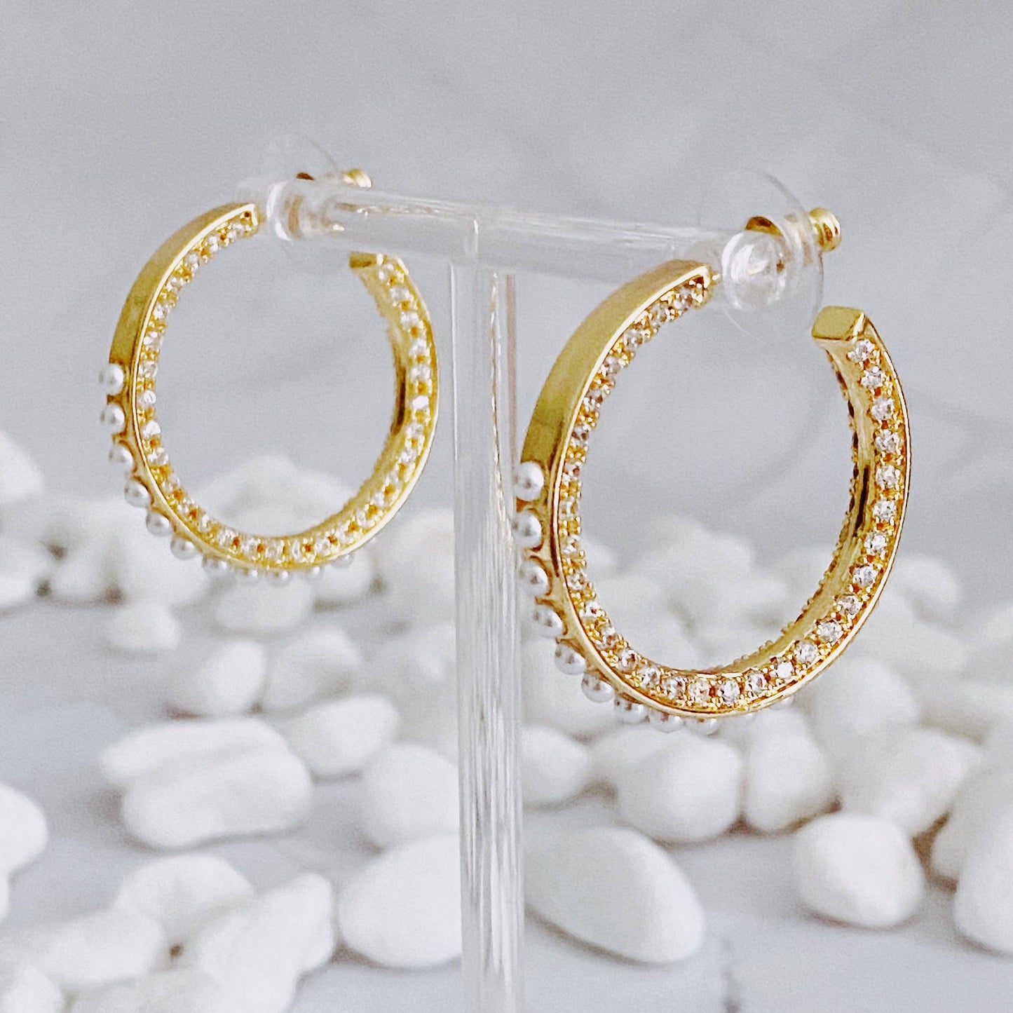 Diamonds & Pearls Earrings