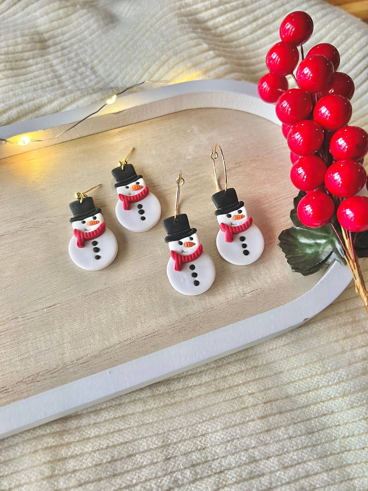 Snowman Earrings