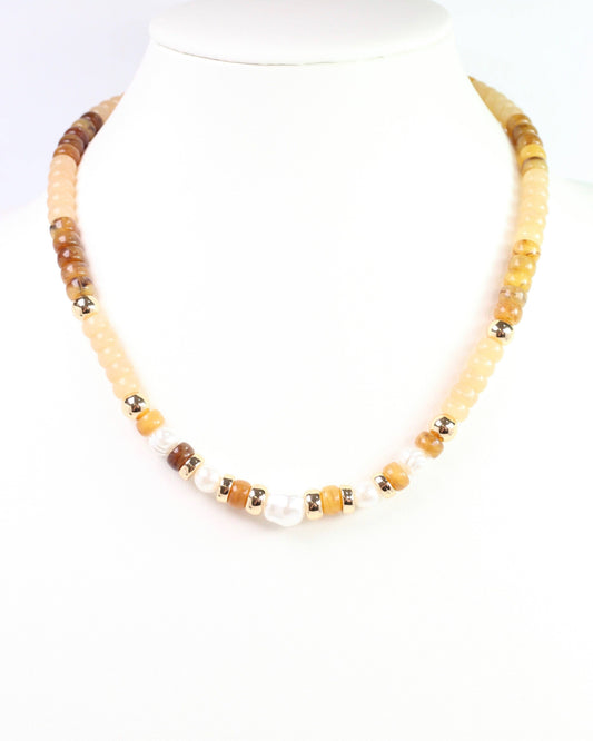 Neutral Gemstone Necklace