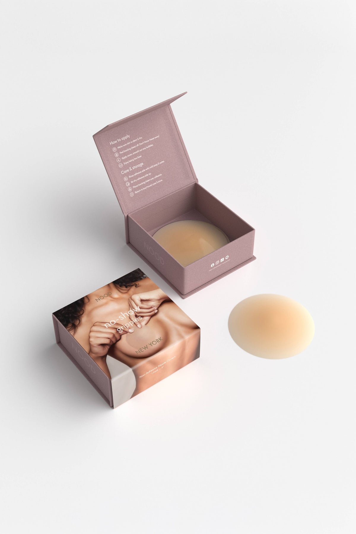 Grippies No-Show | NON-ADHESIVE Reusable Nipple Covers