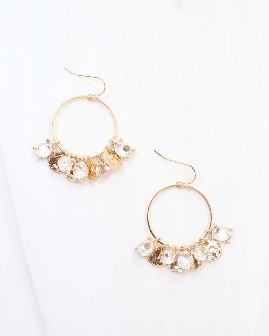Charm Hoop Earrings - Clear