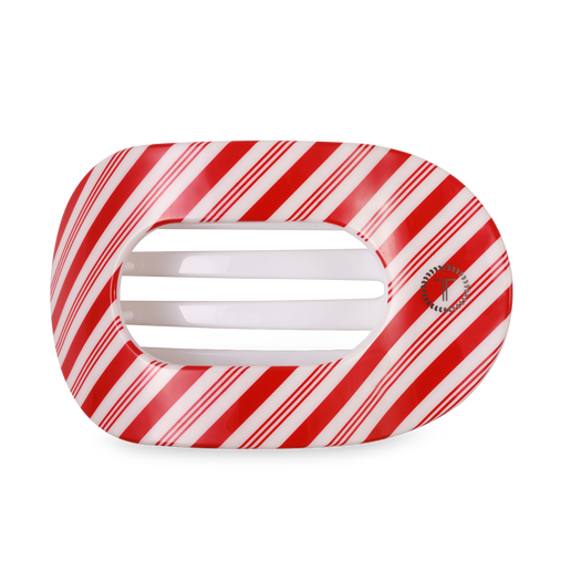 Teleties Candy Cane Crush Flat Round Hair Clip - Large