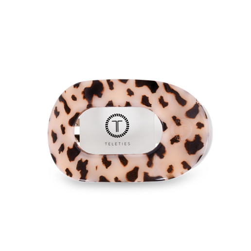 Teleties Blonde Tortoise Round Flat Hair Clip - Medium