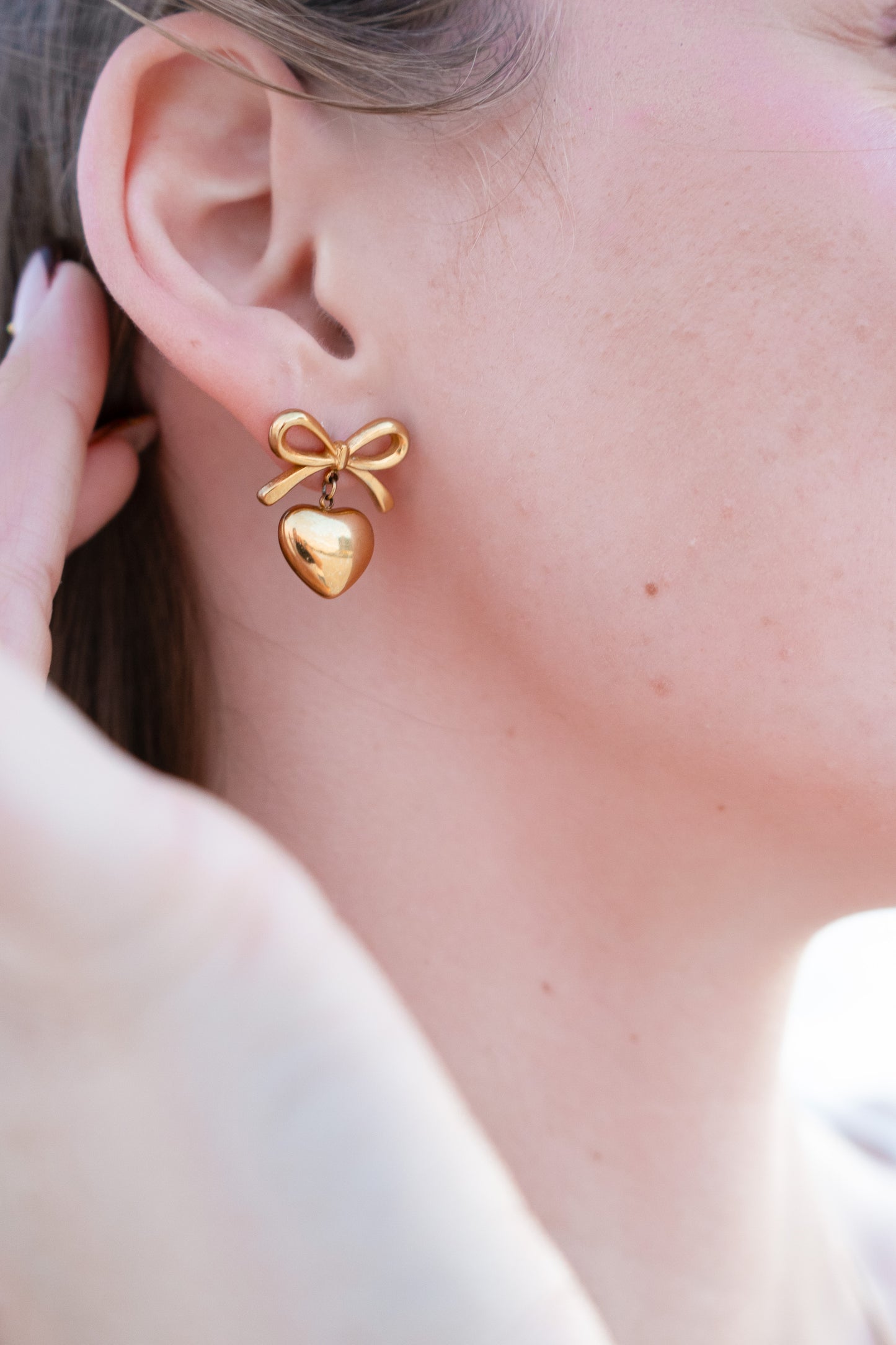 Bow & Heart Earrings