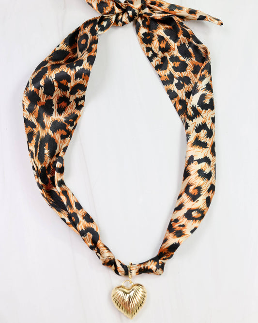 Leopard Scarf Necklace