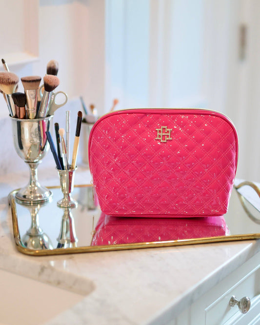 Hot Pink Patent Large Pouch