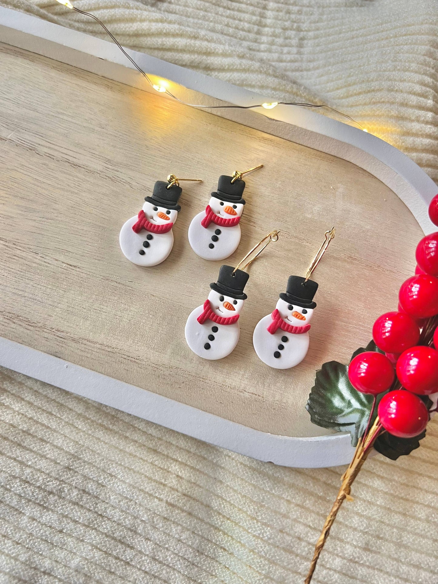 Snowman Earrings