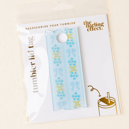Tumbler Lid Tag - Oh So Fancy Blue