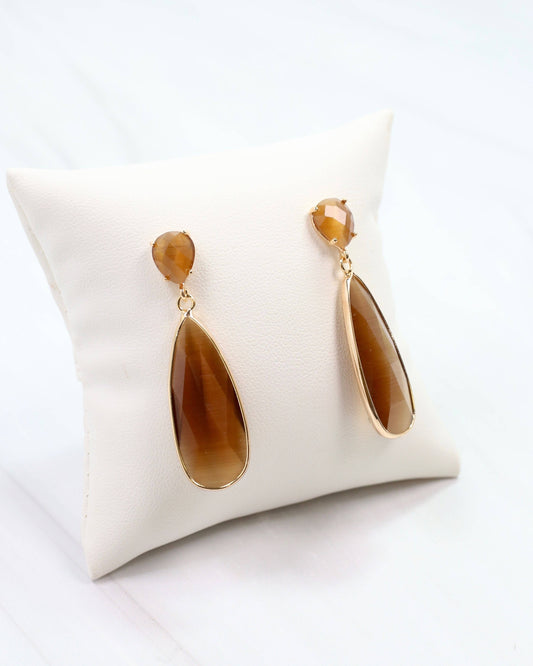 Brown Drop Earrings