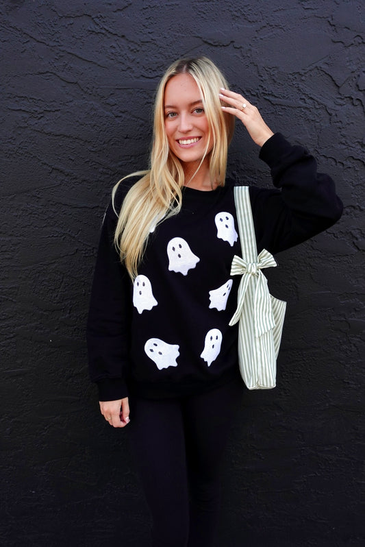 Sequin Ghost Sweatshirt