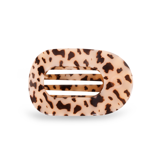 Teleties Blonde Tortoise Round Flat Hair Clip - Medium