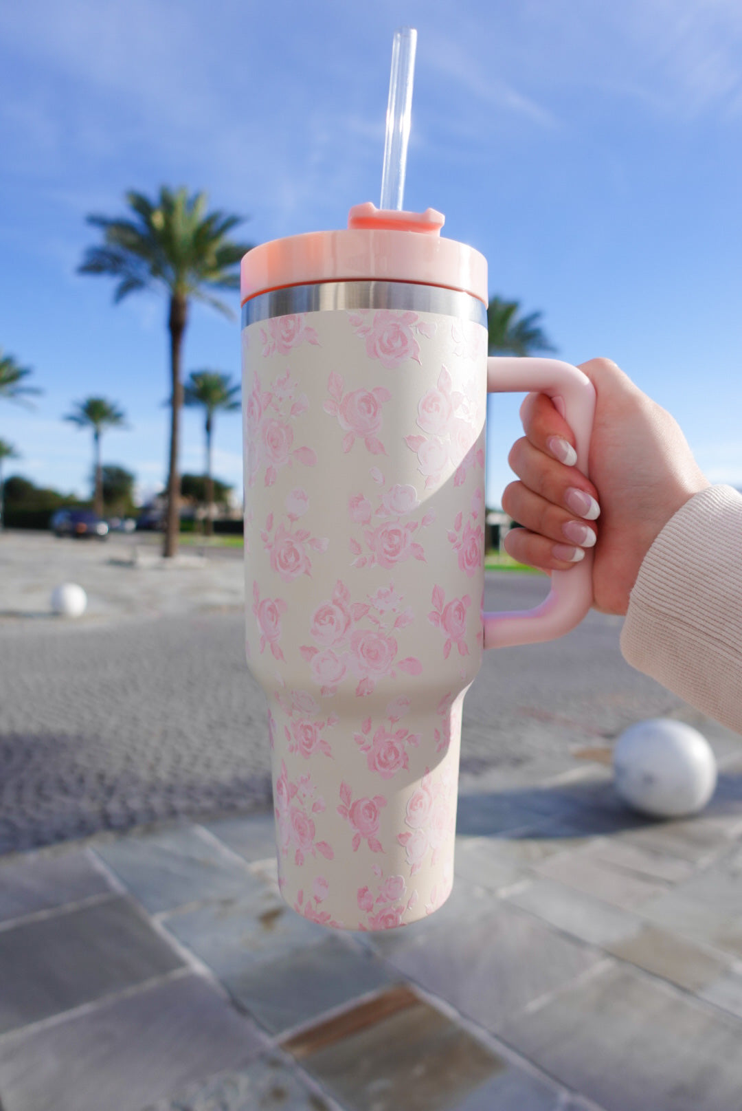 40oz Floral Tumbler