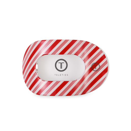Teleties Candy Cane Crush Flat Round Hair Clip - Medium