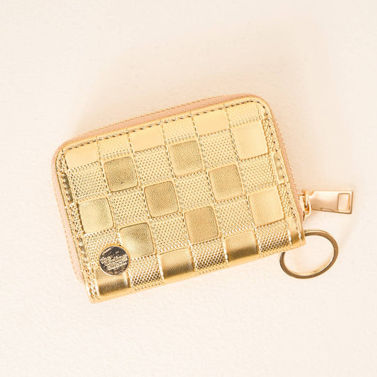 Zip Around Wallet - Metallic Gold